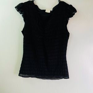 Black Women’s Ruffle Tank L